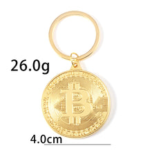 Load image into Gallery viewer, 2021 Newest Bitcoin Keychain Collectible Physical Metal Bit Coin Keyring Pendant Women and Men Jewelry Accessories Gifts
