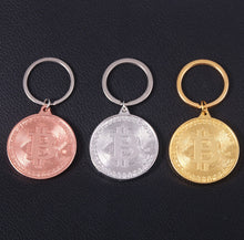 Load image into Gallery viewer, 2021 Newest Bitcoin Keychain Collectible Physical Metal Bit Coin Keyring Pendant Women and Men Jewelry Accessories Gifts
