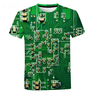 2022 Electronic Chip Hip Hop T Shirt Men Women 3D Machine Printed T-shirt